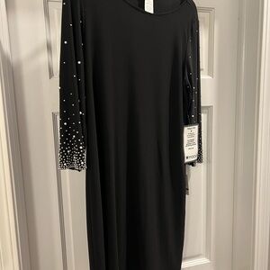 NWT Black Sequin Embellished Sheath Dress